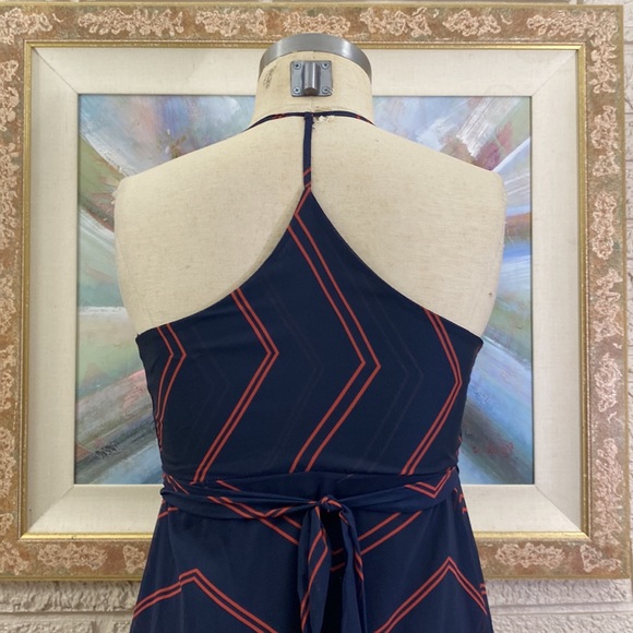 🌹No Tags Tribal Border Print Hi Low Wrap Dress - Picture 5 of 13